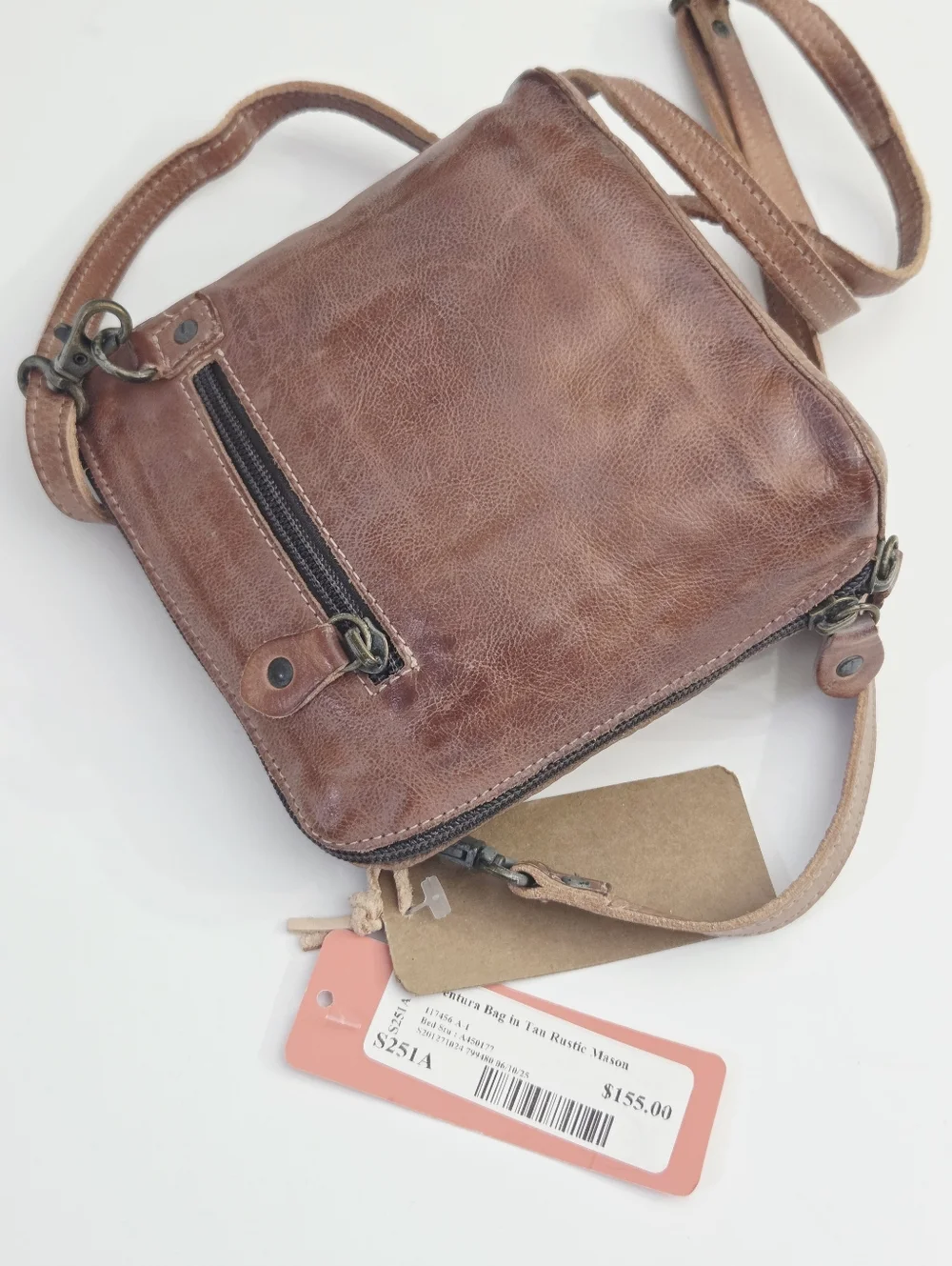 NWT BED STU BEDSTU VENTURA BAG - TAN RUSTIC MASON